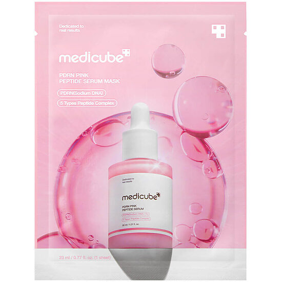Тканевая лифтинг-маска с ПДРН и пептидами Medicube PDRN Pink Peptide Serum Mask